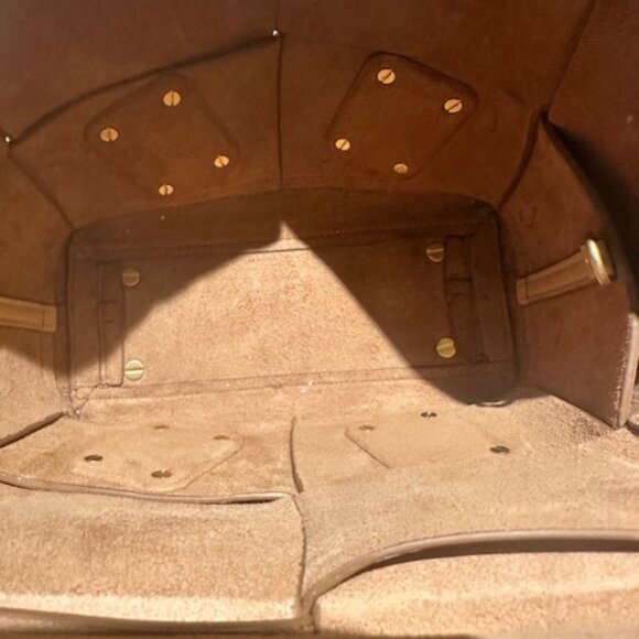 Bottega Veneta Intrecciato Mini Arco Calfskin Leather Tote Almond - Picture 11 of 16